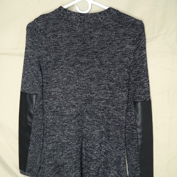 BCBGmaxazria Dahnya Wool Blend Knit Sweater Dress Faux Leather Sleeve Women's XS - Picture 5 of 12